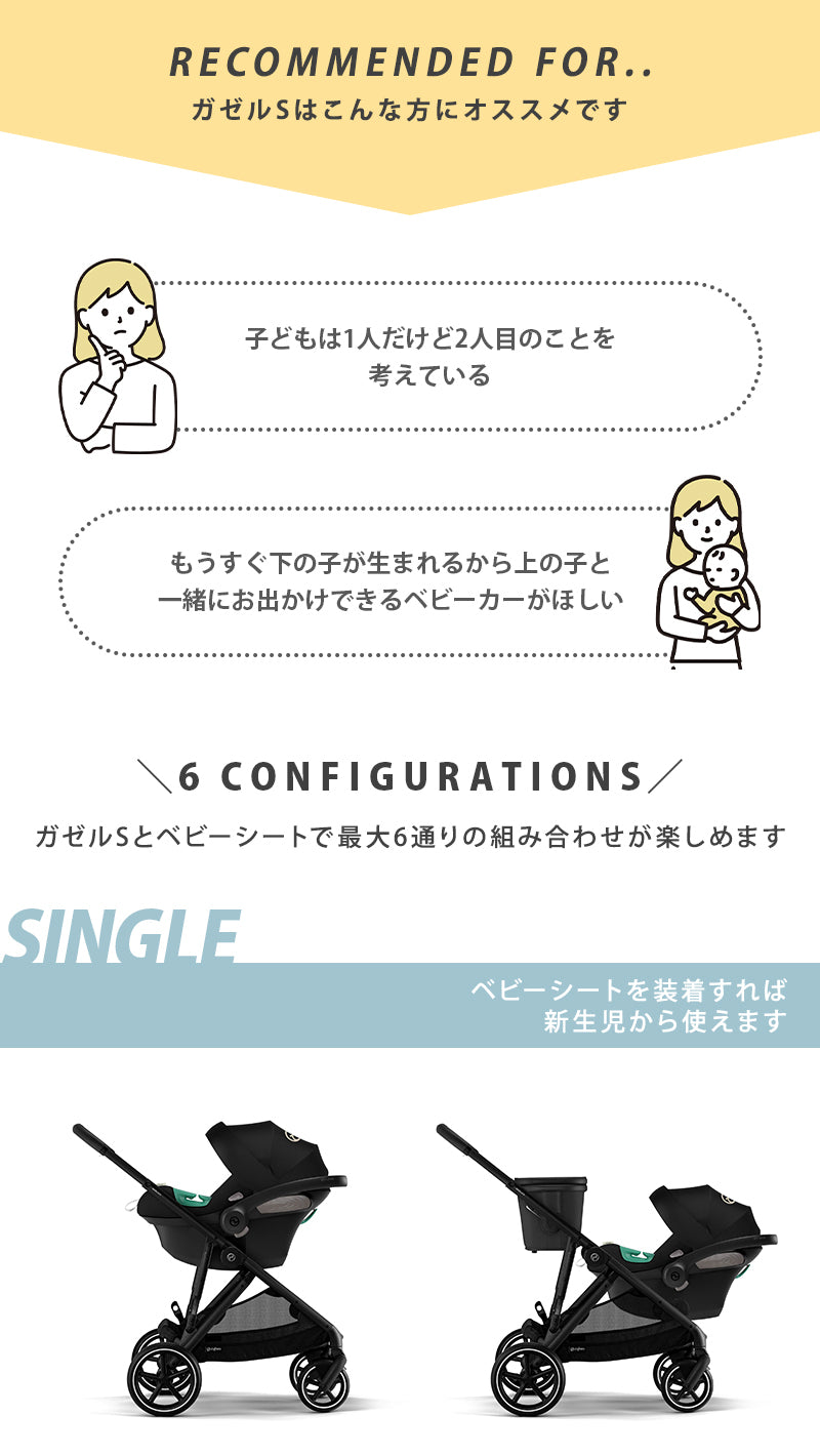 サイベックス ガゼルS + クラウド T i-size + カーシート